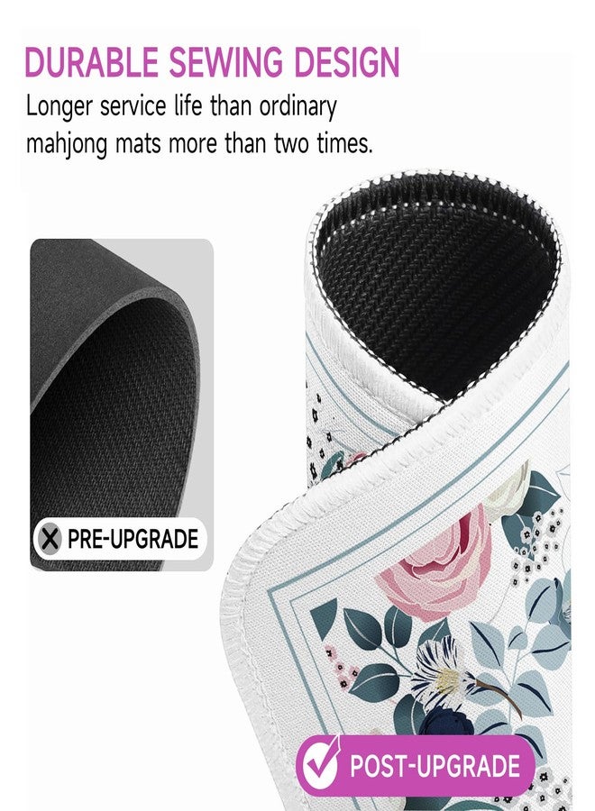 Deyimmei Mahjong Mat for Table - Non-Slip Mahjong Table Cover with Storage Pockets, Perfect Mahjong Accessories & Gifts for Women, Men, and Mahjong Enthusiasts (Rose Whispers) - Image 3